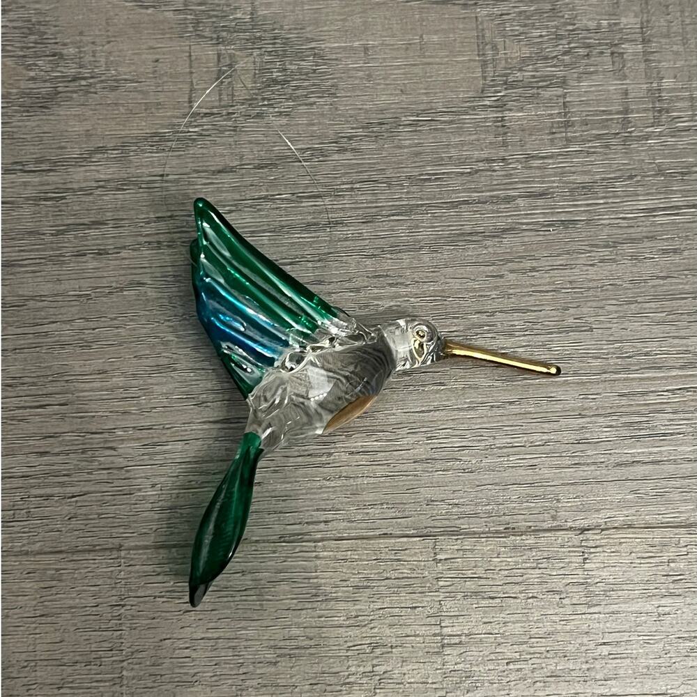 Handblown Glass Hummingbird Ornament / Suncatcher